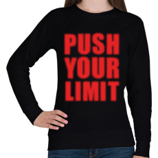 PRINTFASHION Push your limit - Női pulóver - Fekete