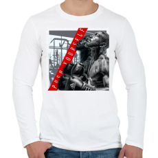 PRINTFASHION PUSH YOURSELF - Férfi hosszú ujjú póló - Fehér