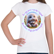 PRINTFASHION Puszi-nyuszi - Női póló - Fehér