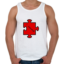 PRINTFASHION puzzle(férfi) - Férfi atléta - Fehér atléta, trikó