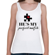 PRINTFASHION Puzzle - He - Női atléta - Fehér női trikó