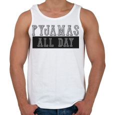 PRINTFASHION Pyjamas all day - Férfi atléta - Fehér