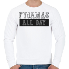 PRINTFASHION Pyjamas all day - Férfi pulóver - Fehér