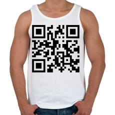 PRINTFASHION QR-kód - Férfi atléta - Fehér