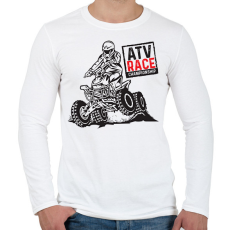 PRINTFASHION quad - Férfi hosszú ujjú póló - Fehér