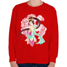 PRINTFASHION quan yin manga - Gyerek pulóver - Piros