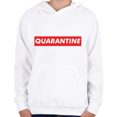 PRINTFASHION Quarantine  - Gyerek kapucnis pulóver - Fehér