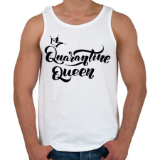 PRINTFASHION Quarantine Queen - Férfi atléta - Fehér atléta, trikó