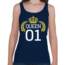 PRINTFASHION QUEEN 01 - Női atléta - Sötétkék női trikó