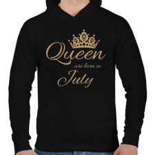 PRINTFASHION Queen - Férfi kapucnis pulóver - Fekete férfi pulóver, kardigán