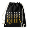 PRINTFASHION Queen golden - Sportzsák, Tornazsák - Fekete