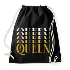 PRINTFASHION Queen golden - Sportzsák, Tornazsák - Fekete tornazsák