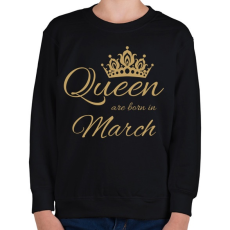 PRINTFASHION Queen  - Gyerek pulóver - Fekete