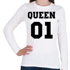 PRINTFASHION Queen - Női hosszú ujjú póló - Fehér női póló