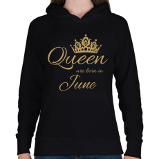 PRINTFASHION Queen  - Női kapucnis pulóver - Fekete