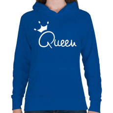 PRINTFASHION Queen - Női kapucnis pulóver - Királykék