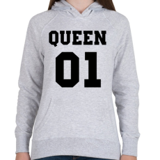 PRINTFASHION Queen - Női kapucnis pulóver - Sport szürke