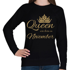 PRINTFASHION Queen  - Női pulóver - Fekete női pulóver, kardigán