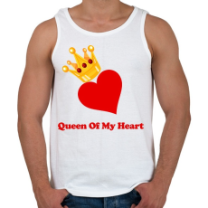 PRINTFASHION Queen of my heart - Férfi atléta - Fehér