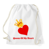 PRINTFASHION Queen of my heart - Sportzsák, Tornazsák - Fehér