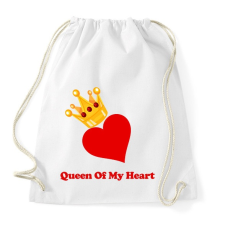 PRINTFASHION Queen of my heart - Sportzsák, Tornazsák - Fehér tornazsák