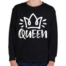 PRINTFASHION Queen páros 2 - Gyerek pulóver - Fekete