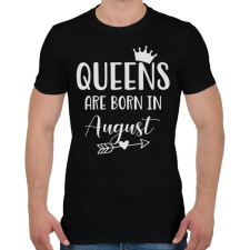 PRINTFASHION QUEENS are born in August - Férfi póló - Fekete férfi póló