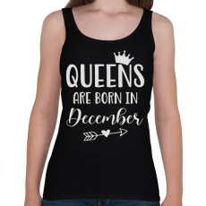 PRINTFASHION QUEENS are born in December - Női atléta - Fekete