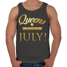 PRINTFASHION Queens are born in. - Férfi atléta - Sötétszürke