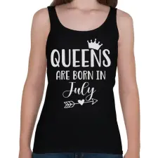 PRINTFASHION QUEENS are born in July - Női atléta - Fekete női trikó