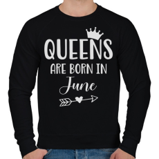PRINTFASHION QUEENS are born in June - Férfi pulóver - Fekete