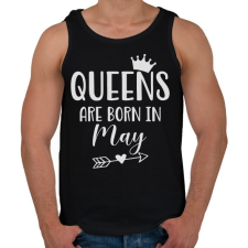 PRINTFASHION QUEENS are born in May - Férfi atléta - Fekete atléta, trikó