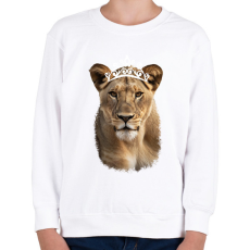 PRINTFASHION Quenn fehér - Gyerek pulóver - Fehér