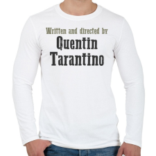 PRINTFASHION Quentin Tarantino - Férfi hosszú ujjú póló - Fehér férfi póló