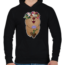 PRINTFASHION QUOKKA - Férfi kapucnis pulóver - Fekete
