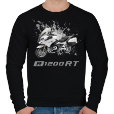 PRINTFASHION R1200RT fehér motor - Férfi pulóver - Fekete férfi pulóver, kardigán