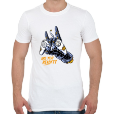 PRINTFASHION R U ready? - Férfi póló - Fehér férfi póló