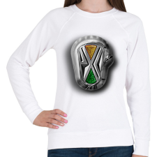 PRINTFASHION Rába logo - Női pulóver - Fehér női pulóver, kardigán