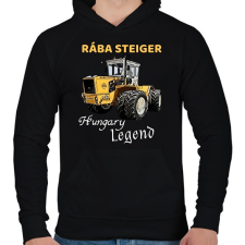 PRINTFASHION RÁBA STEIGER - Férfi kapucnis pulóver - Fekete férfi pulóver, kardigán