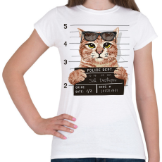 PRINTFASHION Rabosított macska - Női póló - Fehér