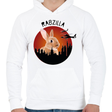 PRINTFASHION Rabzilla - Férfi kapucnis pulóver - Fehér férfi pulóver, kardigán
