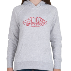 PRINTFASHION Rachel Green póló - Női kapucnis pulóver - Sport szürke