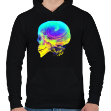 PRINTFASHION Radikális gondolatok - Férfi kapucnis pulóver - Fekete férfi pulóver, kardigán