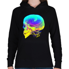 PRINTFASHION Radikális gondolatok - Női kapucnis pulóver - Fekete női pulóver, kardigán