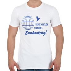 PRINTFASHION Radnóti Miklós - Népek kiáltják sorsodat - Férfi póló - Fehér