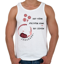 PRINTFASHION Radnóti Miklós - Péntek - Férfi atléta - Fehér atléta, trikó