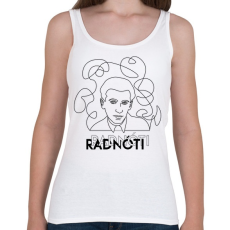 PRINTFASHION Radnóti - Vonalas arckép - Női atléta - Fehér