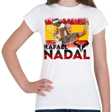 PRINTFASHION Rafael Nadal - Női póló - Fehér női póló