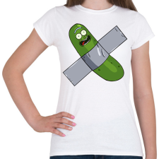 PRINTFASHION Ragasztós uborka Rick - Női póló - Fehér női póló