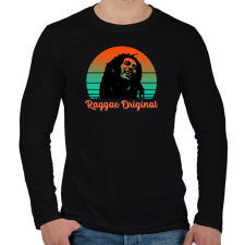 PRINTFASHION Raggae Original - Férfi hosszú ujjú póló - Fekete férfi póló
